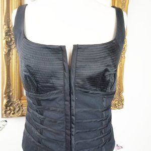 Cache Blk Bustier Top Sz 8